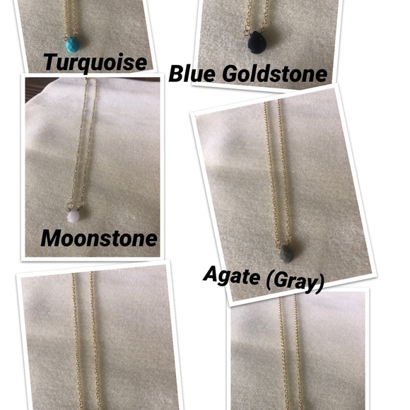 Teardrop Stone Necklace - Picture 8 of 9